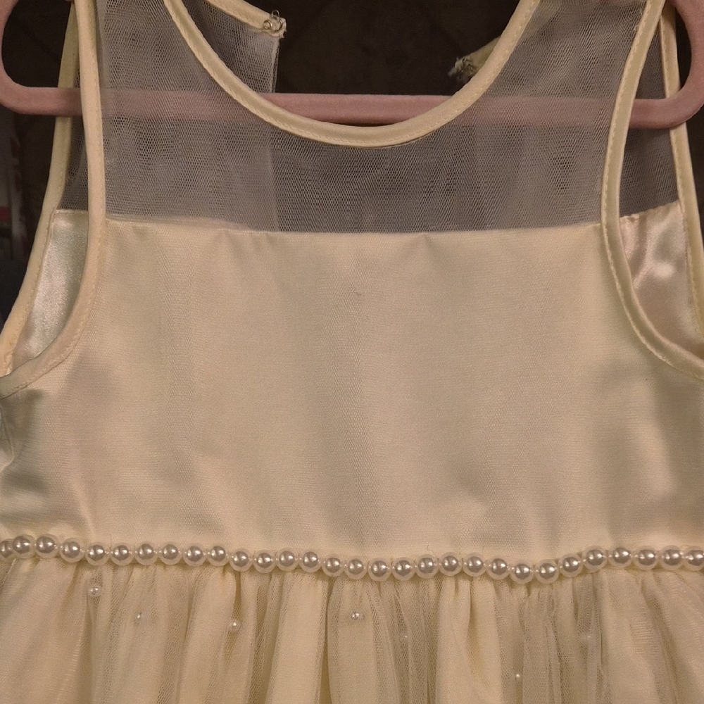 American Princess Cream Pearl-Embellished Dress